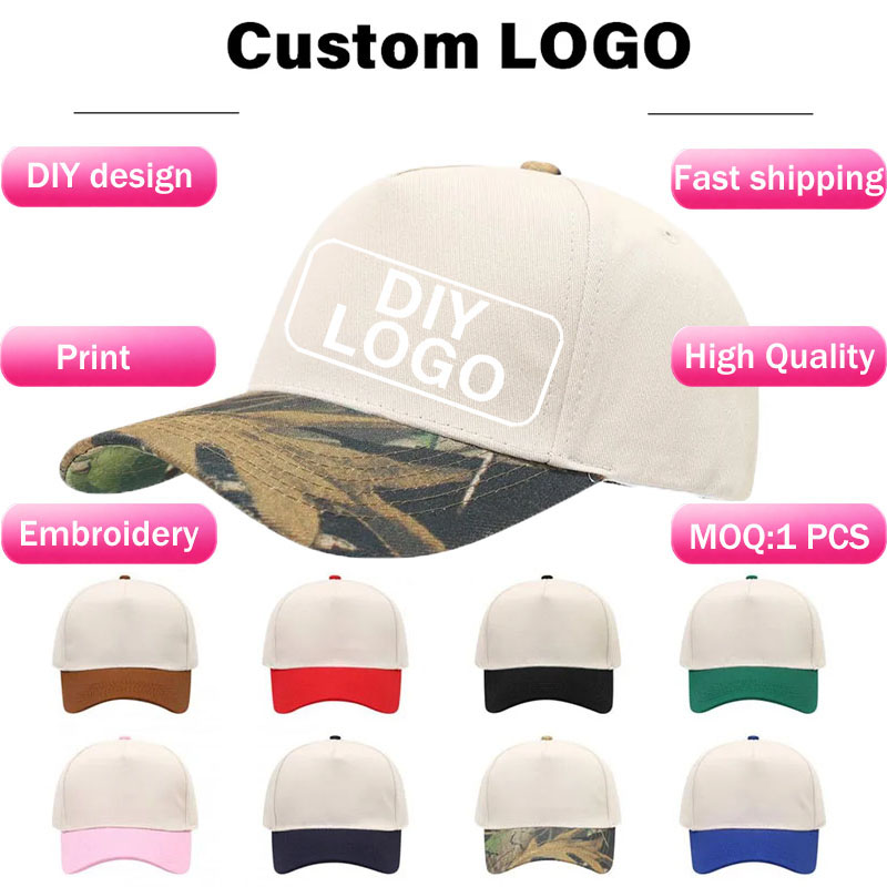 Dad Hat Cotton - หมวกเบสบอลทรง 5 แผงแบบทูโทนสำหรับผู้หญิง หมวกแก๊ปทรงโค้งแบบเรียบง่าย หมวกผ้าฝ้ายแบบเรียบ หมวกทรัคเกอร์สำหรับกิจกรรมกลางแจ้ง