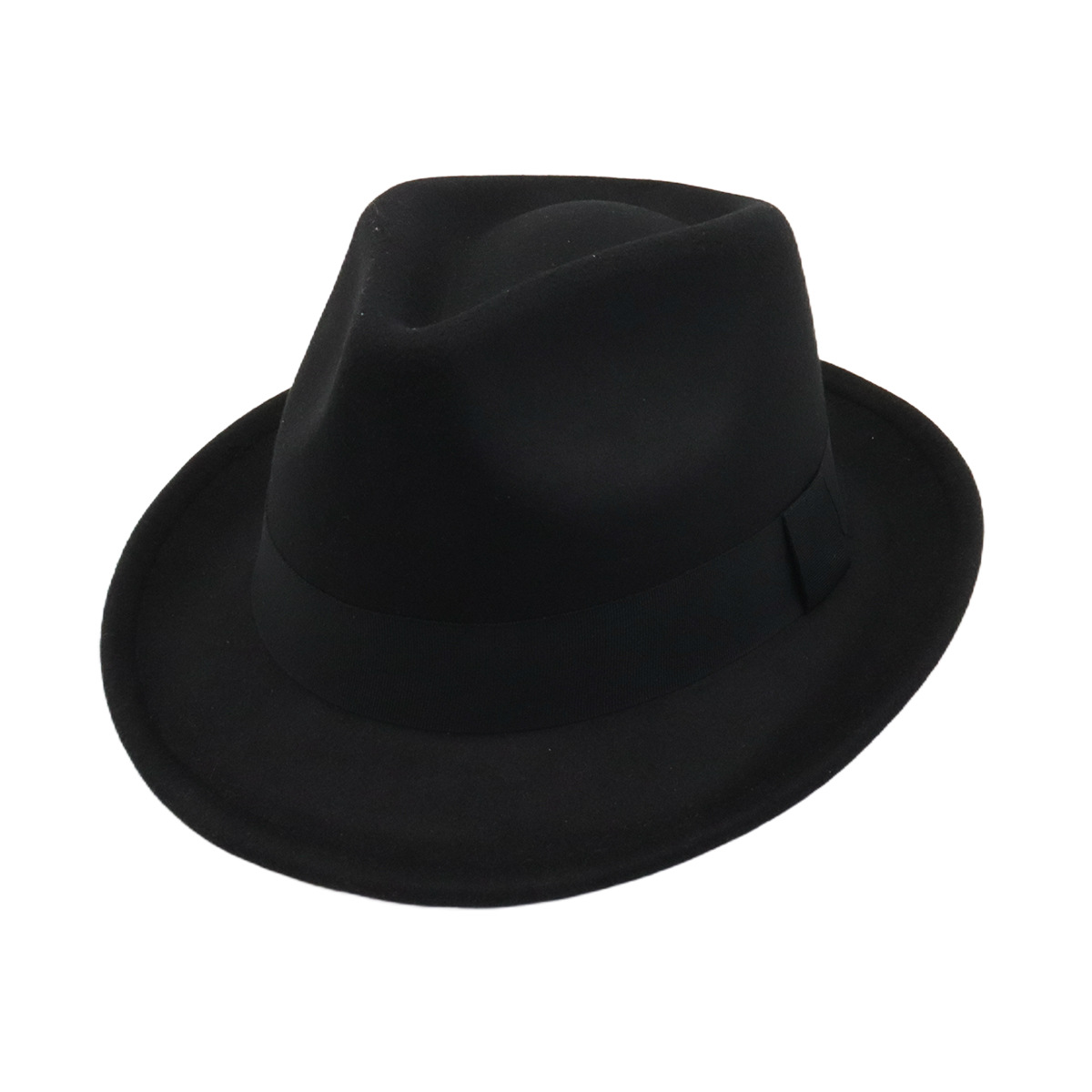 Fedora Hat Wool - หมวกเฟโดร่าปีกกว้างทรงคาวบอยทำจากผ้าขนสัตว์สำหรับทุกเพศ