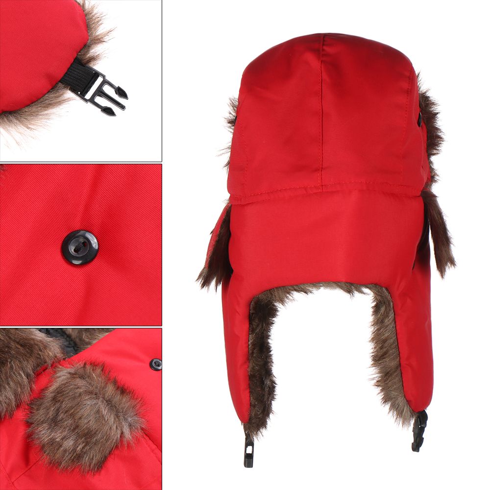 Trapper Hat Ear Flap - หมวกกันหนาวแบบมีที่ปิดหู หมวกสกี หมวกฤดูหนาว หมวกอูชันก้า หมวกฤดูหนาวสไตล์รัสเซีย