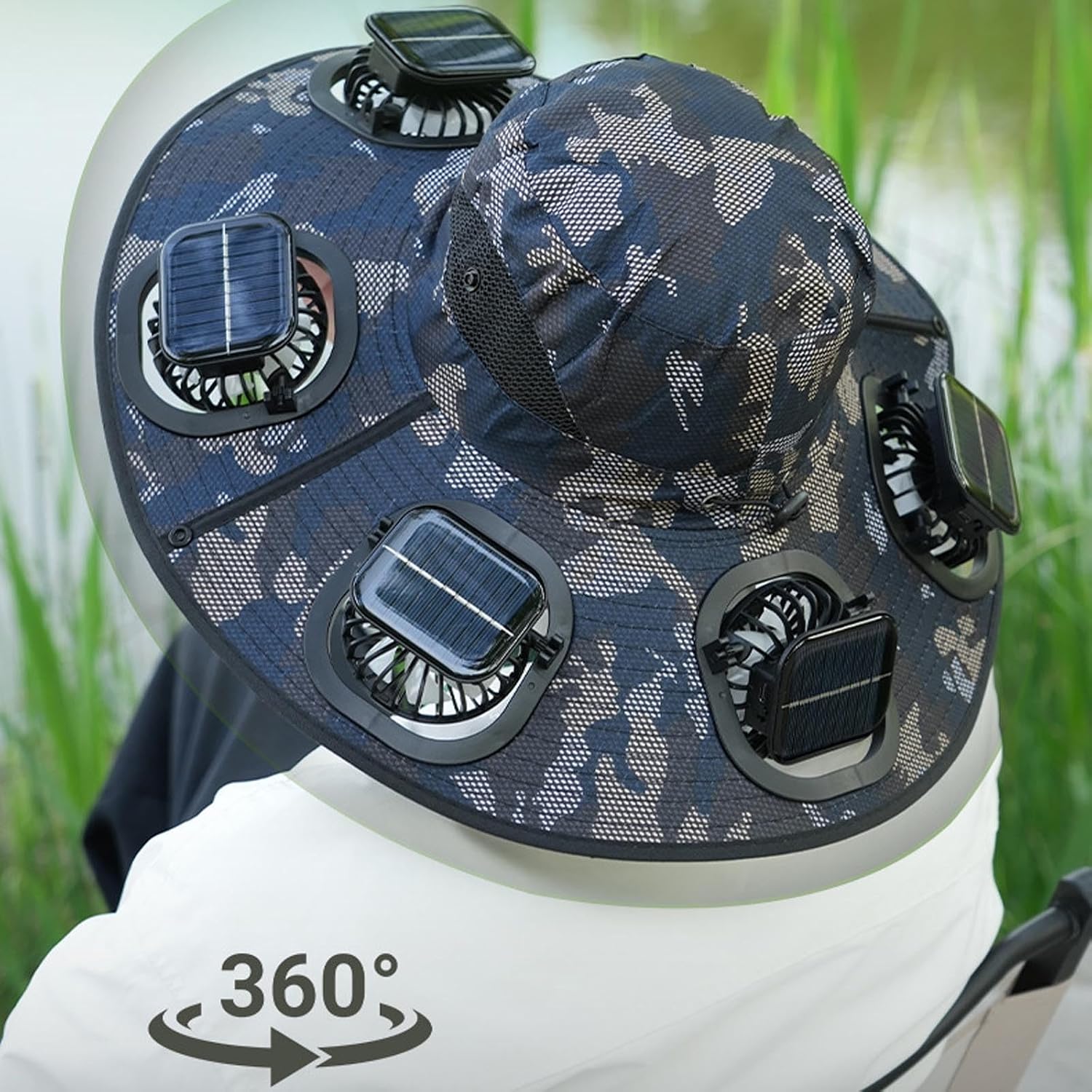 หมวกกันแดดพัดลม 6 ใบพัด รุ่น 2 - Sun Hat Wide Brim บทวิจารณ์และราคา