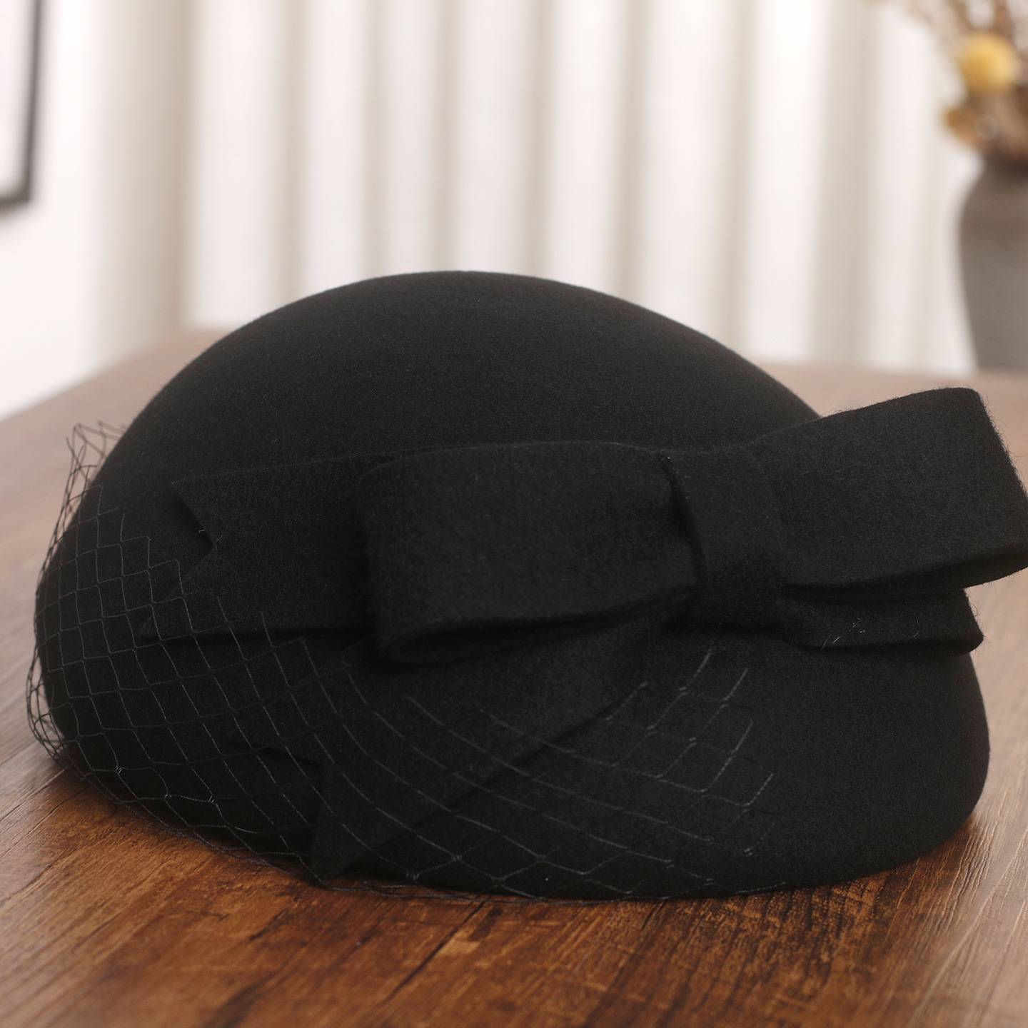 หมวกเบเร่ต์ผ้าขนสัตว์ประดับโบว - Fedora Hat Wool บทวิจารณ์และราคา