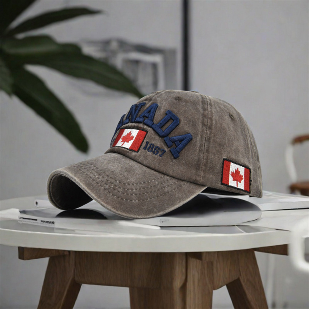 หมวกเบสบอลแคนาดา หมวกเบสบอลลาย - Dad Hat Cotton บทวิจารณ์และราคา